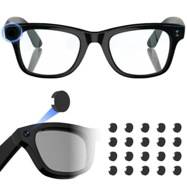 20Pcs LED Light Blocking Stickers Compatible with RayBan Meta Gen 2 Wayfarer/Skyler/Headliner/Display & Oakley HSTN Smart Glasses Accessories | Blackout LED Covers Restickable Privacy Stickers