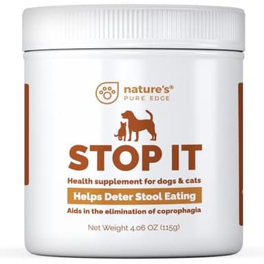 No Poop Eating for Dogs. Coprophagia Treatment. Digestive Enzyme with Breath Freshener. Stop Eating Poop for Dogs, Stool Eating Deterrent. Extra Large 230 Scoops in Each jar.