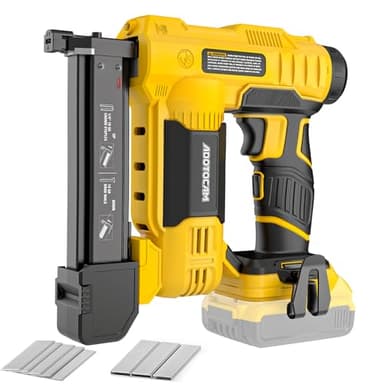 ADOTOCAM Cordless Brad Nailer for Dewalt 20V Battery (Tool Only), 2 in 1 Cordless Nail Gun with 1000 Nails and 500 Staples, Nail Gun Battery Powered for Home Improvement & Woodworking