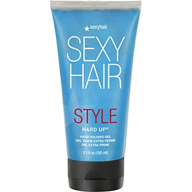 SexyHair Style Hard Up Hard Holding Gel, Extreme Hold | Non-Flaking Formula | All Hair Types, 5.1 Fl Oz