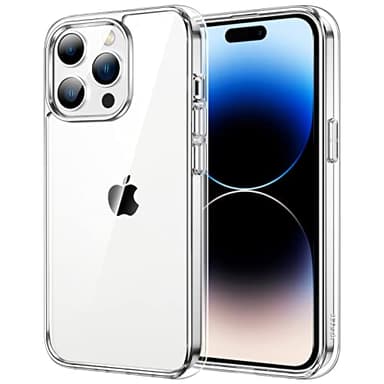 JETech Case for iPhone 14 Pro Max 6.7-Inch, Non-Yellowing Shockproof Phone Bumper Cover, Anti-Scratch Clear Back (Clear)