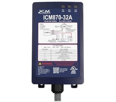 ICM Soft Start Kit for Home Air Conditioner Controller - ICM870-32a Soft Start, Start Capacitor Built-in, IP65 Waterproof, Over/Under Voltage & Overcurrent Protection – Automotive, RV, HVAC