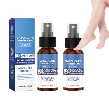 2pc VascuCare Vein Spray - 2026 New Varicose Veins Treatment for Legs, Improves Leg Appearance, Natural Varicose Veins Treatment for All Skin Types