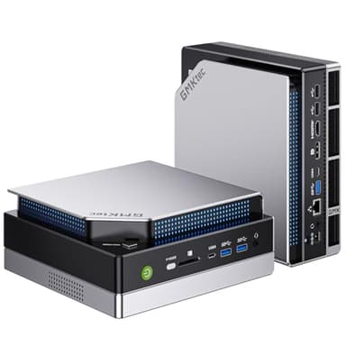 GMKtec AI Mini PC Ryzen Al Max+ 395 (up to 5.1GHz) 2TB PCIe 4.0 SSD 64GB LPDDR5X 8000MHz (8GB*8) Quad Screen 8K Display/WiFi 7/ USB4/ SD Card Reader 4.0 EVO-X2