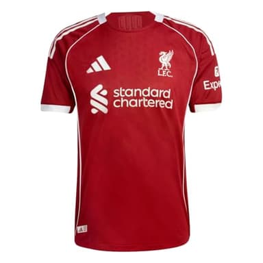 adidas Liverpool FC 25/26 Men's Home Authentic Jersey (US, Alpha, Medium, Regular, Regular, Strawberry Red)