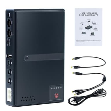 Mini DC UPS Battery Backup Uninterruptible Power Supply 18W 5V/9V/12V/15V/24V Output for Router, Modem, POE Devices, Security IP Camera