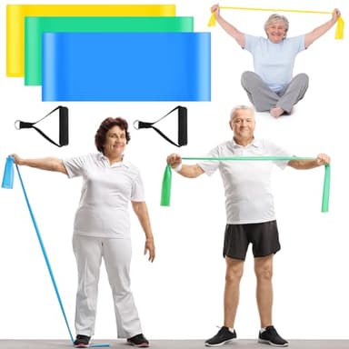 3 Pcs Resistance Band with Handles Chair Exercise Equipment for Seniors Physical Therapy Band Gifts for Elderly Women Rehab, Physical, Grandma, Grandpa