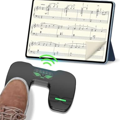 Wireless Page Turner Bluetooth Music Page Turner, Silent Turner Pedal for iPad Tablets Android IOS Phones Keyboard Foot Switches