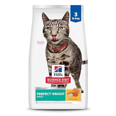 Hill's Science Diet Adult Perfect Weight Dry Cat Food, Chicken, 3 lb. Bag