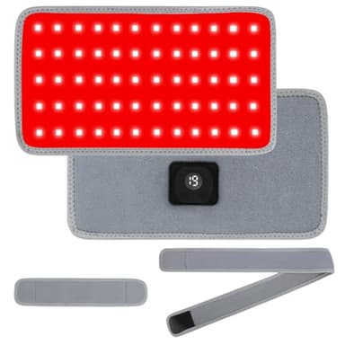 Red Light Therapy for Dogs, Cordless Infrared Light Therapy Belt for Dogs & Humans Body, Rechargeable Light Pad for Knee Back Neck Waist, Portable Red Light Therapy Wrap with 660nm/850nm