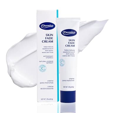 Dermisa Skin Fade Cream with Vitamin C, Licorice and Emblica - Dark Spot Corrector and Face Moisturizer for Sun Spots, Age Spots and Freckles - 1.78 Oz, Pack of 1