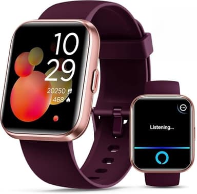 Smartwatch for Women, Compatible with Android & iPhone, 1.8'' Fitness Tracker Watch with Alexa, Call & Notification Alerts, Heart Rate & Sleep Monitor, 120 Sports Modes, Waterproof Watch for Women