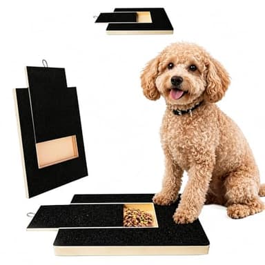Dog Nail Scratch Board with Treat Box – Durable Scratch Pad for Dogs and Cats, Calming Dog Nail File Board Scratch Buddy, Includes 2 Spare Sandpapers, Indoor Nail Trim Board (Without Stand)