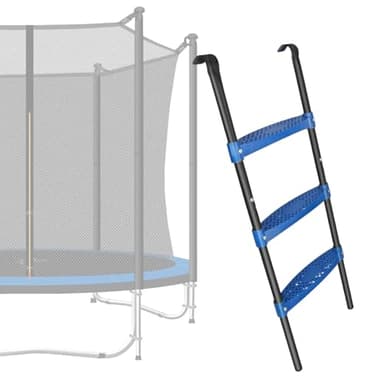 Trampoline Ladder 40'' Long, 3 Step Trampoline Ladder, Trampoline Accessories for Kids and Adults (Blue 3 Step)