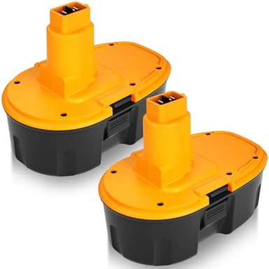 Ibanti 2-Pack 4.5Ah Ni-Mh DC9098 Battery Replacement for Dewalt 18V Battery Compatible with Dewalt 18 Volt Batteries DC9096 DC9099 DW9096 DW9098 DW9099(Yellow)