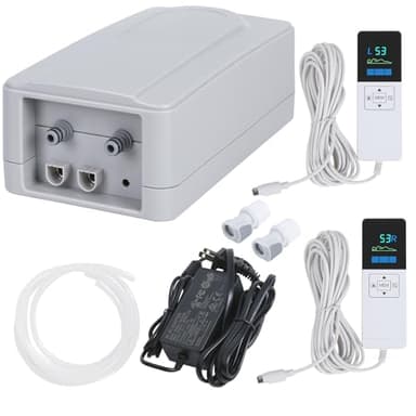 Air Pump Compatible with Select Comfort or Sleep Number Replacement Mattress Pump with 2 Wired Remote Controls, 2-Channel Beds Air Mattress Dual Pump - Fit Any Size Mattress - 10 Years Support