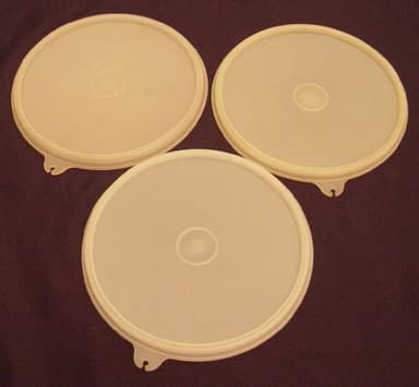 Set of 3 Tupperware Vintage Sheer Replacement "C" Seal / Lid 6" #227