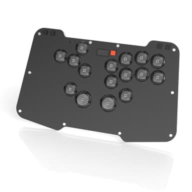 Duelpad Leverless Controller Arcade Stick, Zen16 Arcade Controller for PC/PS3/PS4/PS5/Switch/Steam, All-Button Arcade Fight Stick with SOCD/TURBO/Custom RGB/Hot-Swap/Low-Profile Switch (ZEN16 BLACK)