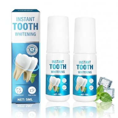 Tooth Paint, Instant Tooth Polish for Teeth Whitening, Brightening Polish for Temporary Color Correction, Non Irritating Formula for Sensitive Teeth Daily Use, 2Pcs