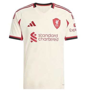 adidas Liverpool FC 25/26 Men's Away Jersey (US, Alpha, X-Large, Regular, Regular, Wonder White)