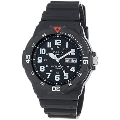 Casio Men's Quartz Day-Date Indicator Black Resin Dive Watch (Model: MRW200H-1BV)