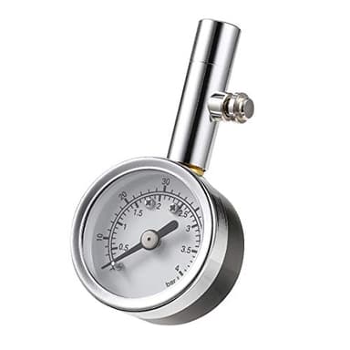 CZC AUTO Heavy Duty Tire Pressure Gauge Reader Checker 0-60PSI, ANSI B40.1 Accurate Mechanical Air Gage, Chrome Plated Single Chuck Dial Wheel Pressure Tester for Motorcycle Bike Car RV Bicycle