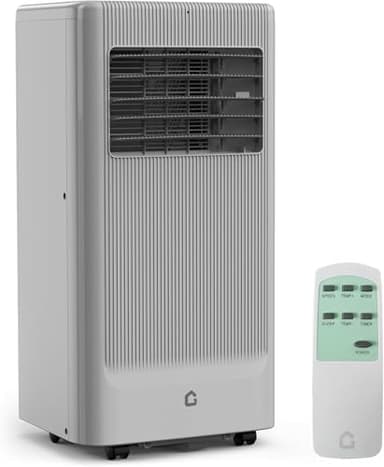 10,000 BTU Portable Air Conditioner, Cools up to 450 Sq.Ft, 3-in-1 AC Unit with Dehumidifier & Fan, Ultra Quiet 51dB Sleep Mode, Self-Evaporating & Tool-Free Window Kit for Bedroom, Office, RV