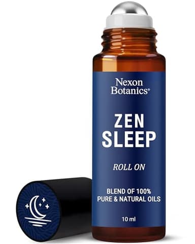 Zen Sleep Essential Oil Roll-On 10 ml - Calming Blend for Serenity & Deep Sleep with Lavender, Rosemary - Easy-to-Use Roller Ball - Nexon Botanics