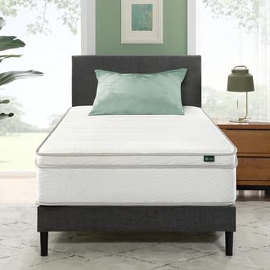 Zinus 10 Inch Foam and Spring Hybrid Mattress [New Version], Twin, Fiberglass Free, Medium Firmness, Durable Support, Certified Safe Foams & Fabric, Mattress in A Box