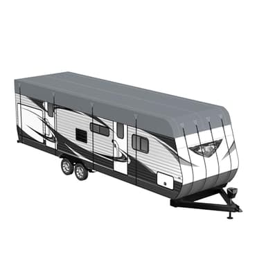Camper Trailer Rv Roof Cover - Utility Travel Class A/B/C Pop Up Heavy Duty Covers 5th Wheel Sun Shade Motorhome Heat Equipment Motor Home Canopy Waterproof Tarp Heavy Hail Canvas,37.7 FT x12.5 FT