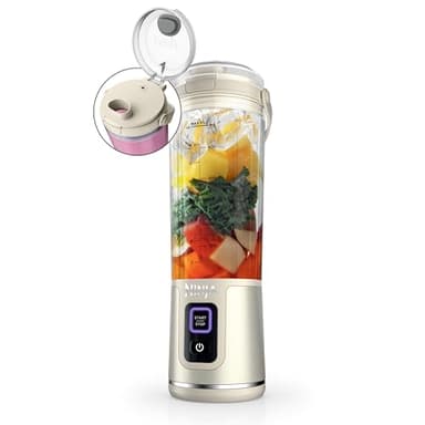 Ninja Blast Portable Blender, Cordless, 18oz. Vessel, Personal Blender For-Shakes and Smoothies, BPA Free, Leakproof-Lid and Sip Spout, USB-C Rechargeable, Dishwasher Safe Parts, Vanilla Bean, BC151VB
