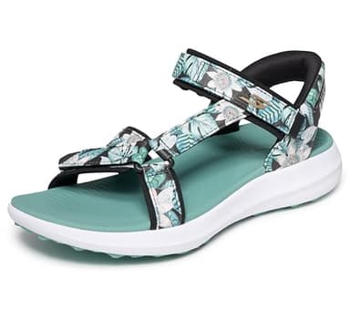 GO Golf SI Sandal, BKRG, 7 Black Pattern