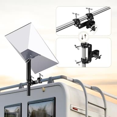 Gen 3 Starlink Mount for RV Ladder & Roof Rack, Adjustable with Pipe Adapter for Pole/Roof/Camper/Railing Use, Compatible with Starlink Standard 4/4X/Gen 3