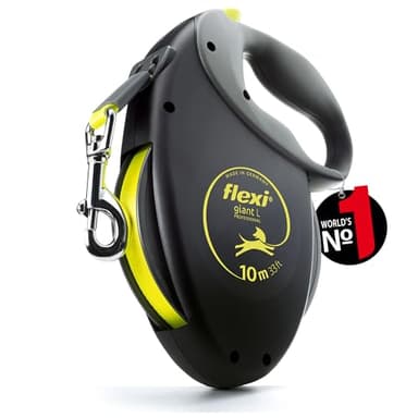 Flexi Giant Professional, Gurt, L: 10 M, Schwarz/Neon
