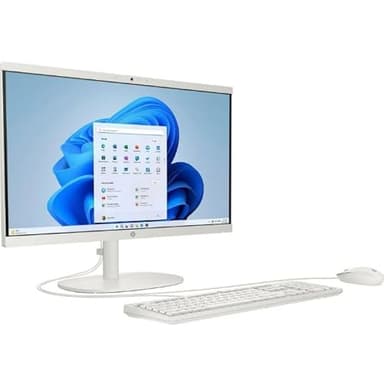 HP 22-DG00 21.45" FHD All-in-One Desktop, Intel Core N200, 8GB RAM, 128GB SSD, Windows 11 Home, White (Renewed)