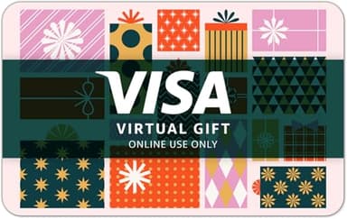 Visa Virtual $50 Present eGift Card (plus $4.95 Purchase Fee) - For Online Use Only