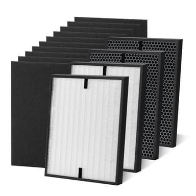 [14 Pack] 3000 Air Replacement Filters, Compatible with Air Doctor 3000, 3000M, 3000Pro Purifier, Includes 2 High-Efficiency Air Filter, 2 Activated Carbn and 10 Extra Premium Pre-Filters