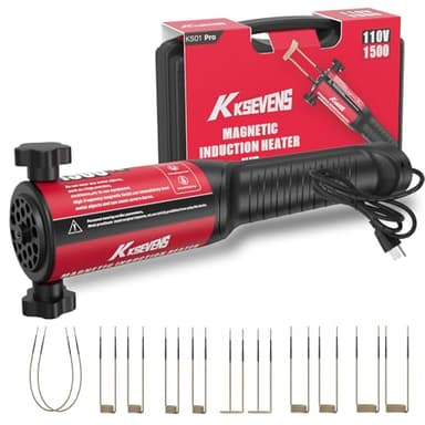 Induction Heater 1500W 110V Bolt Removal,Handheld Magnetic Induction Heater Tool with 12 Coils for Rusty Screw Removing,Red