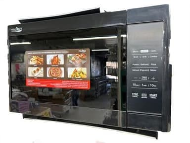 RV Black Microwave Oven with Built In Air Fryer - 1.0 Cu. Ft. Capacity | Includes Trim Kit for Easy Installation & Stylish Finish