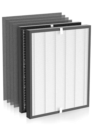 PureAlis 3000 Replacement Filters Compatible with Air Doctor 3000 Air Purifiers – 1 Premium Efficiency Filter + 1 Carbon/VOC Filter + 4 Pre-Filters (Not Compatible with 3500)