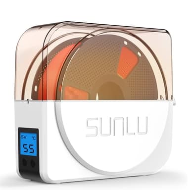 SUNLU Official Filament Dryer S1 Plus, Built-in Circulation Fan, Filament Dryer Box Storage Box for 3D Printer Filament 1.75 2.85 3.00, S1 Plus White