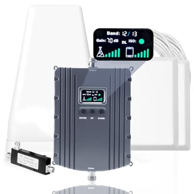 Cell Phone Booster for Home Office | 2 Indoor Antennas| Boosts 5G & 4G LTE | Cell Phone Signal Booster for All U.S. Carriers| Up to 8000 Sq.Ft | FCC Approved