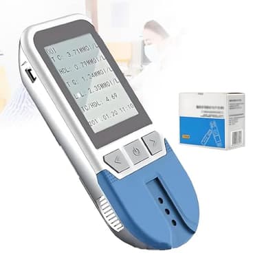 Gavscient 5 in 1 Lipid Test Meter Cholesterol Monitor Kit, Total Cholesterol TG HDL LDL Blood Lipid Tester with 25 Strips, 200 Memory Sets, Easy Ope-Ration for at Home Health Testing Kit