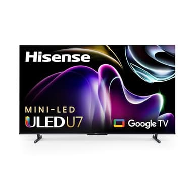 Hisense 65-Inch Class U7 Series Mini-LED ULED 4K UHD Google Smart TV (65U7K) - QLED, Native 144Hz, 1000-Nit, Dolby Vision IQ, Full Array Local Dimming, Game Mode Pro, Alexa Compatibility, 65U7K