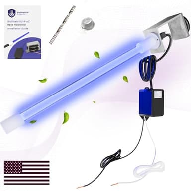 BioShieldUV® 18W 24V HVAC UV Light Air Purifier Bulb Magnetic Holder Powered by HVAC Ballast - Air Filter UV Lamp for Air Conditioner, UVC Light for AC Air Conditioner (18W-AC)