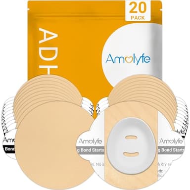 Dexcom G7 & Stelo Over Patches Waterproof, Amolyfe 20 Pack Dexcom G7 Overpatches, Bump-Proof with Hard Cap, Breathable, Medical Adhesive, 15-Day CGM Protection (Beige)