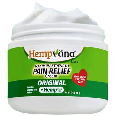 Hempvana Maximum Strength Relief Cream. Hemp Seed Oil for Muscles & Joints, AS SEEN ON TV, Odor-Free, Non-Greasy, Long-Lasting Relief