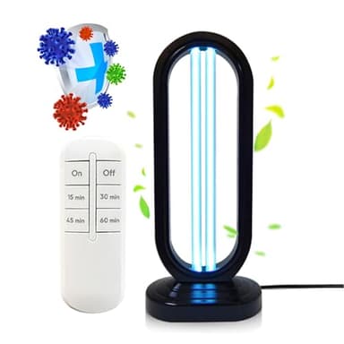 Uv Bed Bugs, Uv Lamp for Bedbugs, with 3- Speed Timing and Remote Control for Home School (Black)
