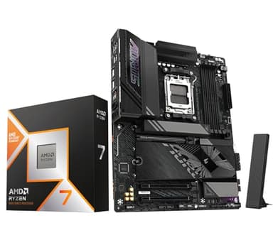 Micro Center AMD Ryzen 7 9800X3D CPU Processor with GIGABYTE X870E AORUS Elite WIFI7 AM5 Motherboard (ATX, DDR5, 4X M.2, PCIe 5.0, USB4)