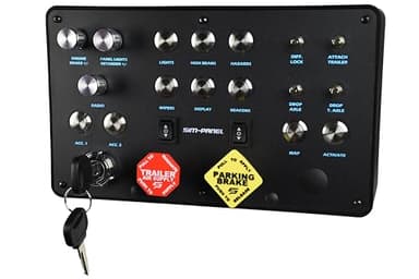 Sim-Panel Classic 2 Button Box for ATS/ETS2 (American Truck Simulator/Euro Truck Simulator) (Classic Finish (Matte Black))